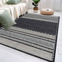 Conceptum Alfombra de Algodón 100% 80 x 50 cm Blanco, Gris y Negro